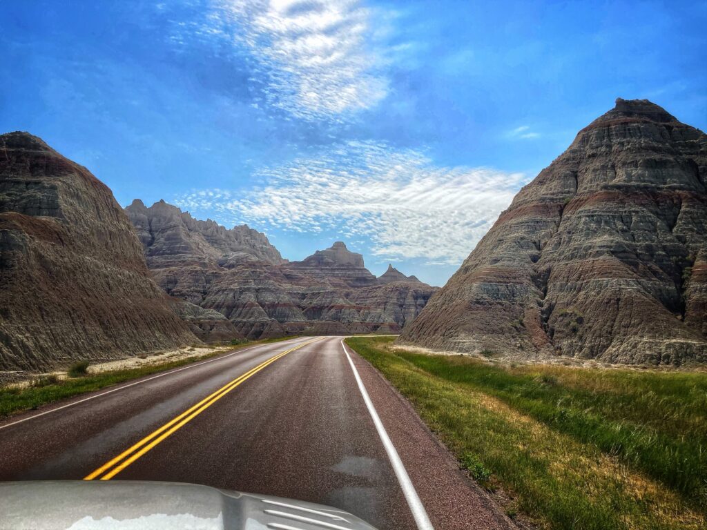 Blue sky and a road