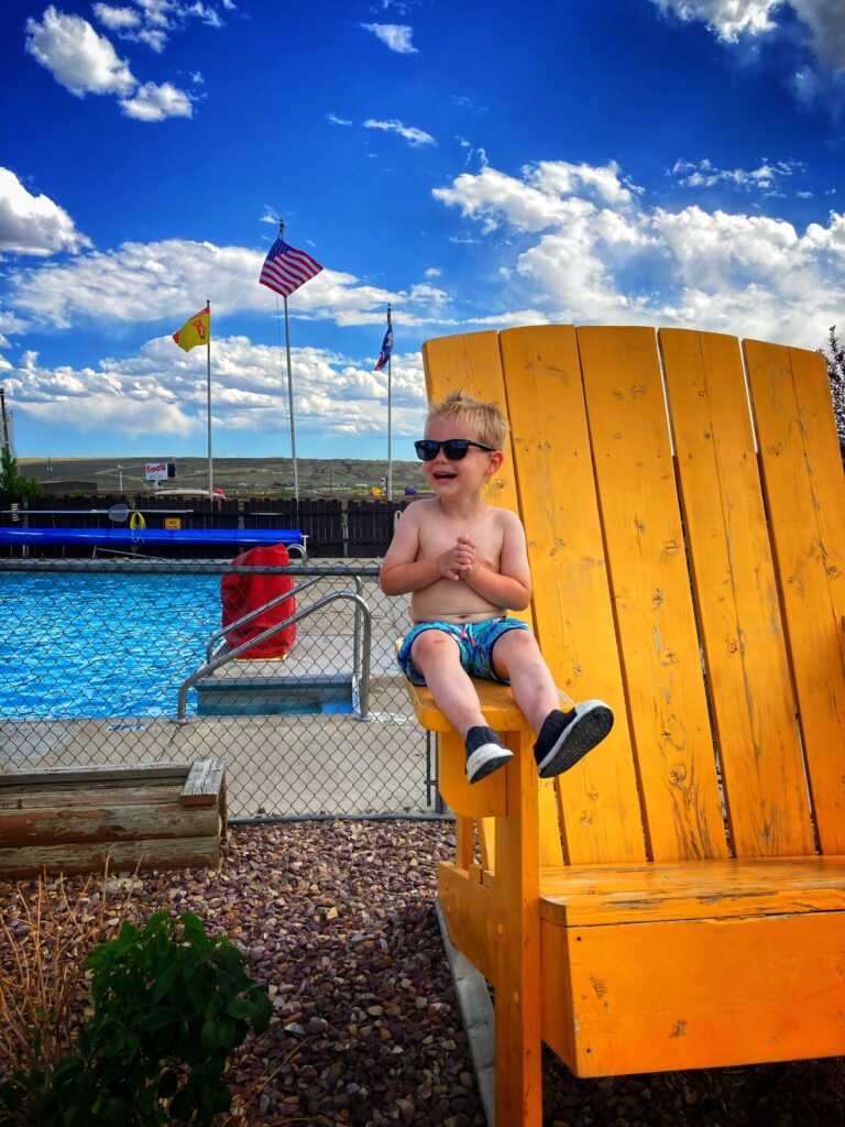 Owen on a big yellow chair