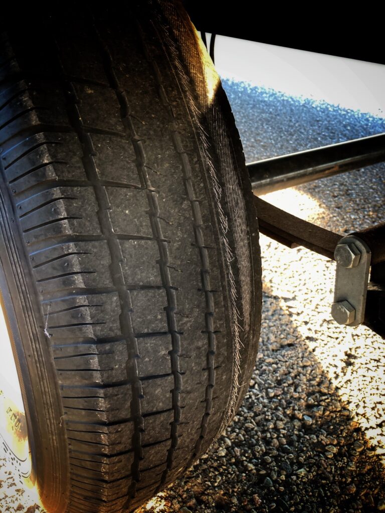 A split tire